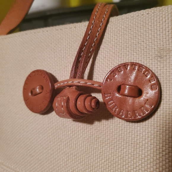 💯% AUTHENTIC BURBERRY TOTE BAG BLUE LABEL BEIGE - Picture 3 of 12